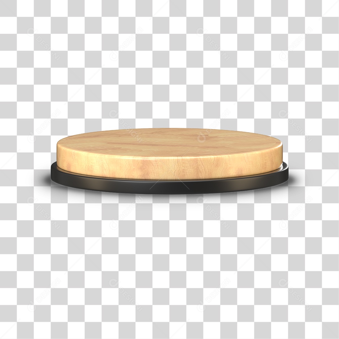Elemento 3D Pódio para Composição PNG Transparente