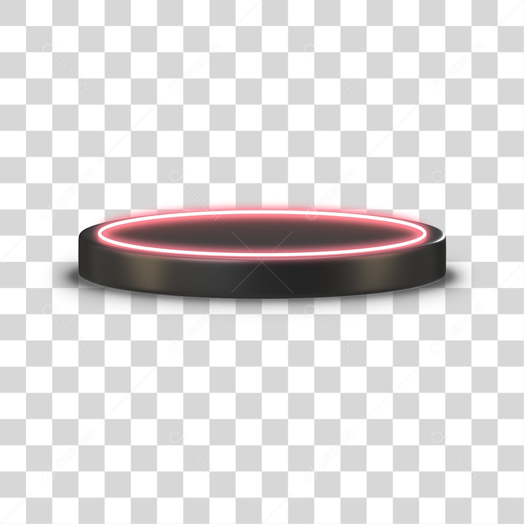 Elemento 3D Pódio para Composição PNG Transparente