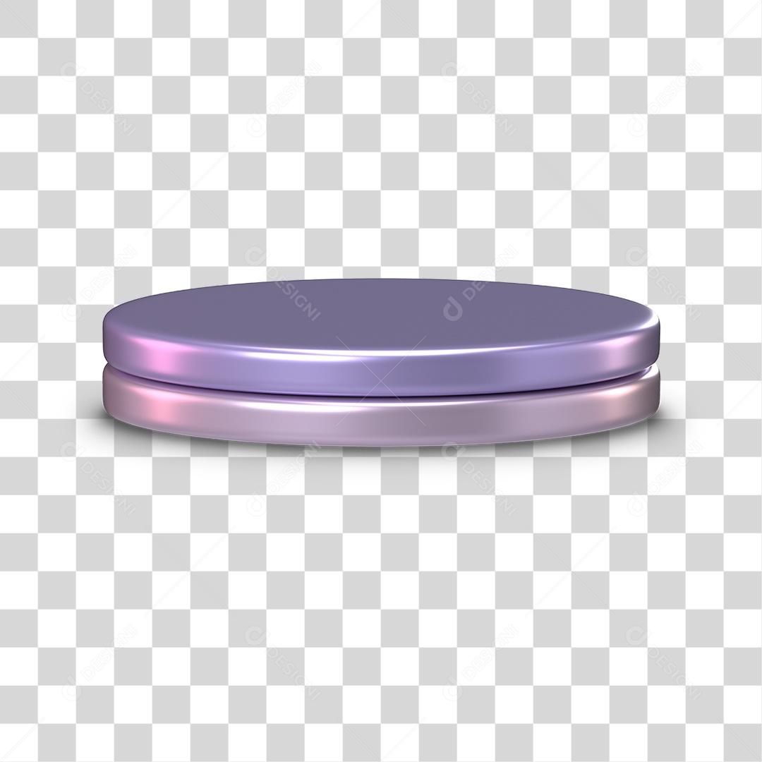 Elemento 3D Pódio para Composição PNG Transparente