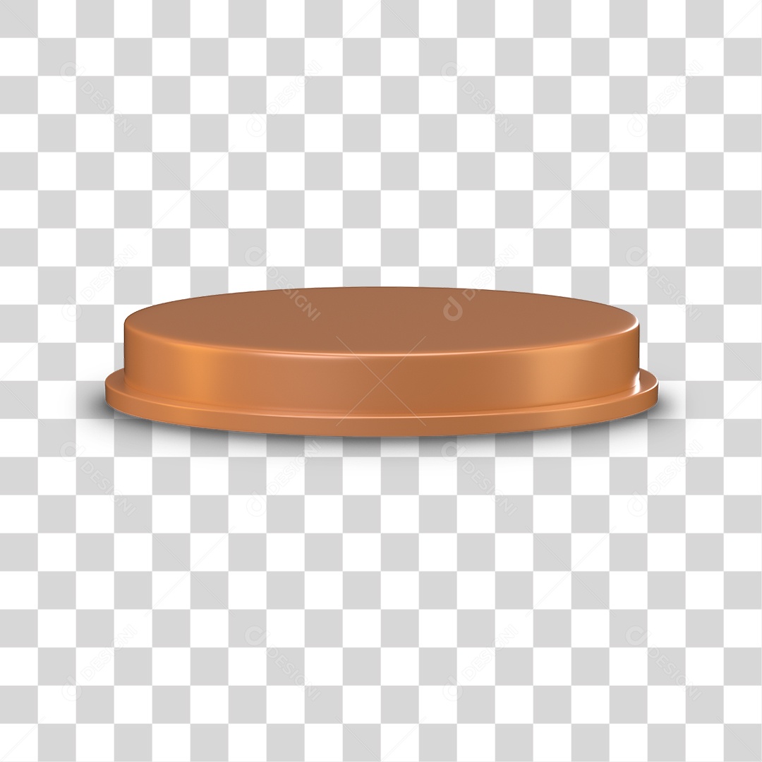 Elemento 3D Pódio para Composição PNG Transparente