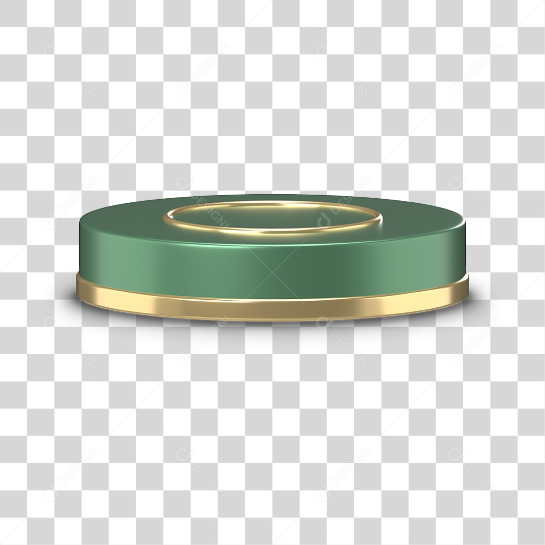 Elemento 3D Pódio para Composição PNG Transparente