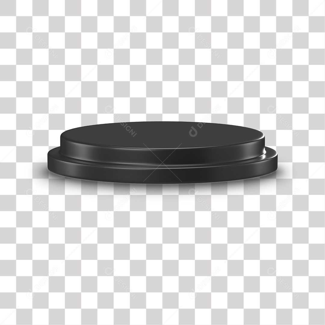 Elemento 3D Pódio para Composição PNG Transparente