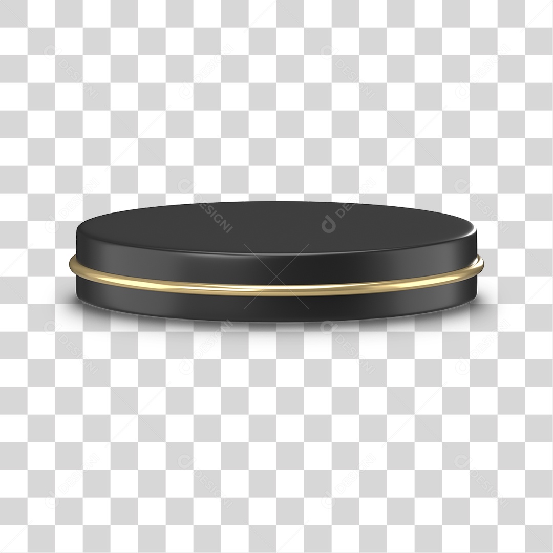 Elemento 3D Pódio para Composição PNG Transparente