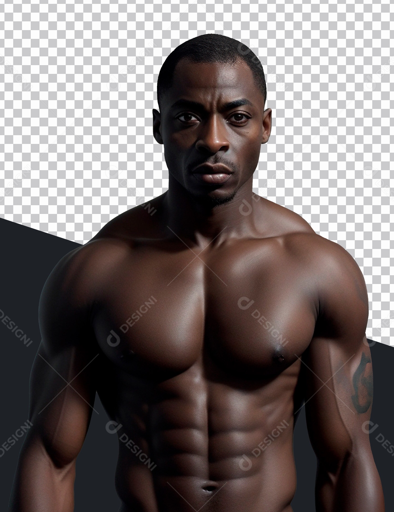 Homem Negro Sem Camisa PSD