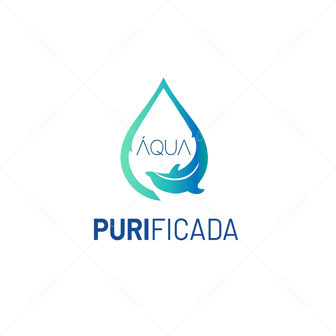 Água Purificada Logo Vetor EPS + AI