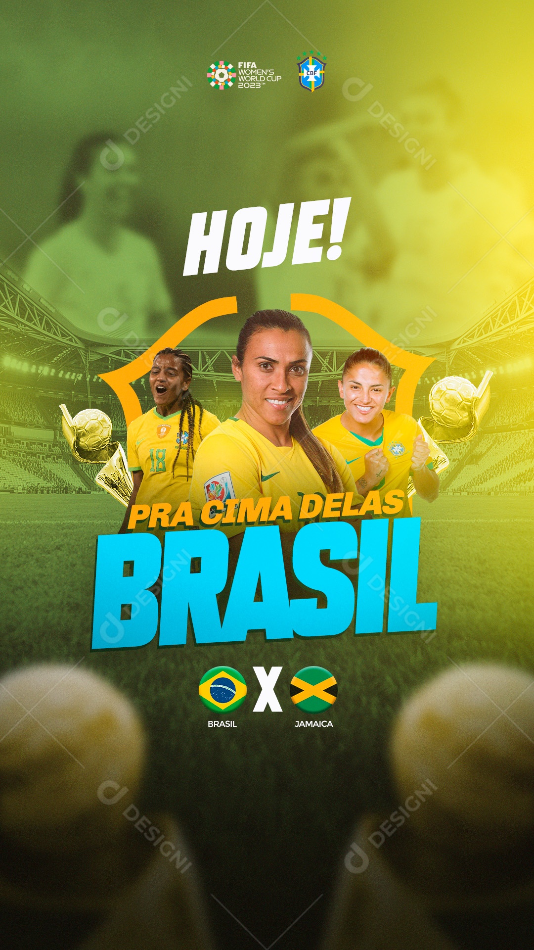 Social Media Flyer Story Pra Cima Delas Brasil PSD Editável