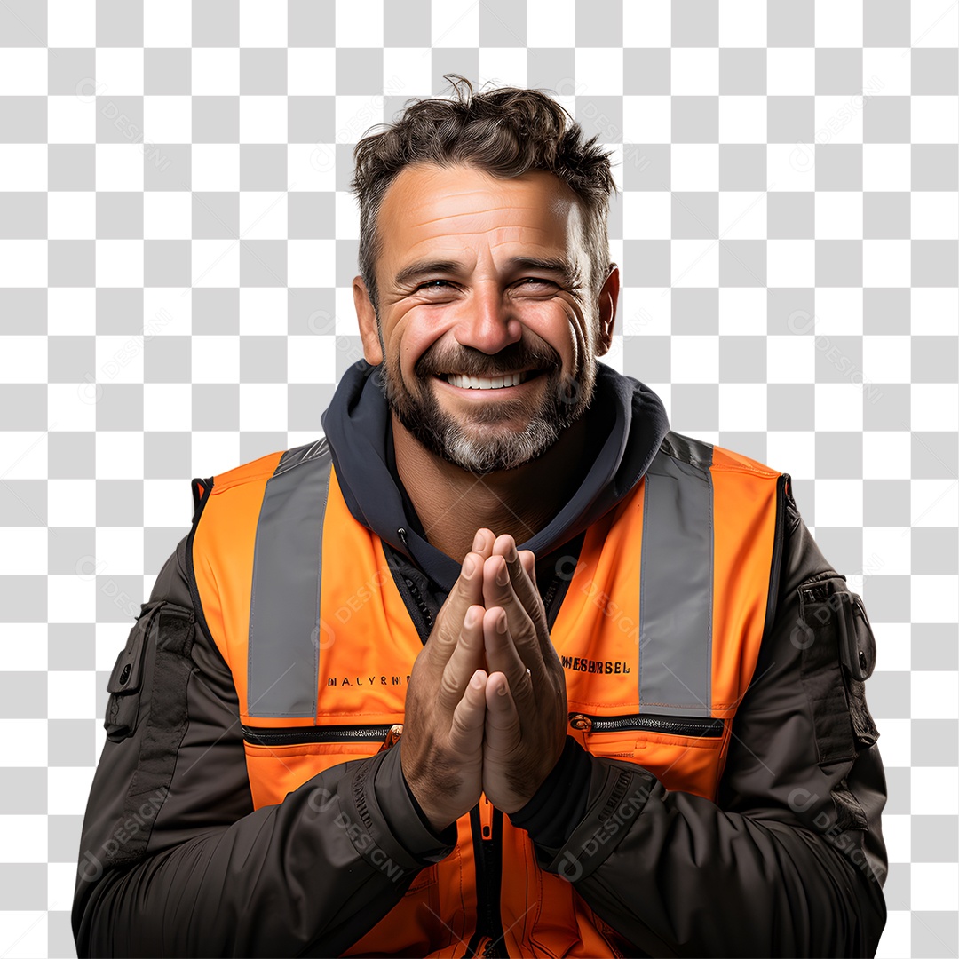 Homem de Uniforme Para Dirigir Caminhão de Entregas PNG Transparente