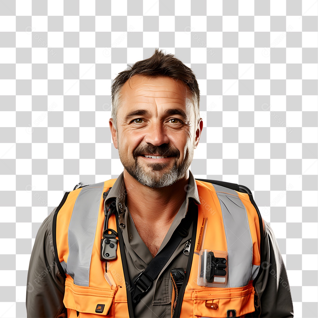 Homem de Uniforme Para Dirigir Caminhão de Entregas PNG Transparente