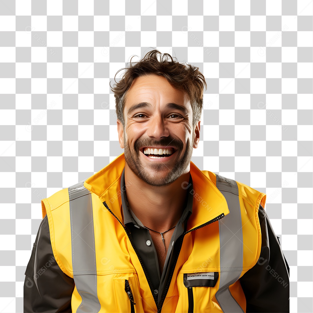 Homem de Uniforme Para Dirigir Caminhão de Entregas PNG Transparente