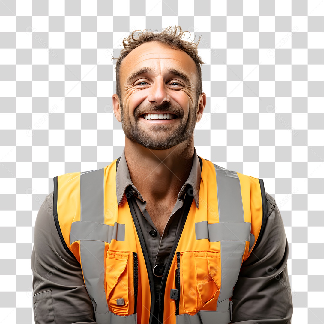 Homem de Uniforme Para Dirigir Caminhão de Entregas PNG Transparente