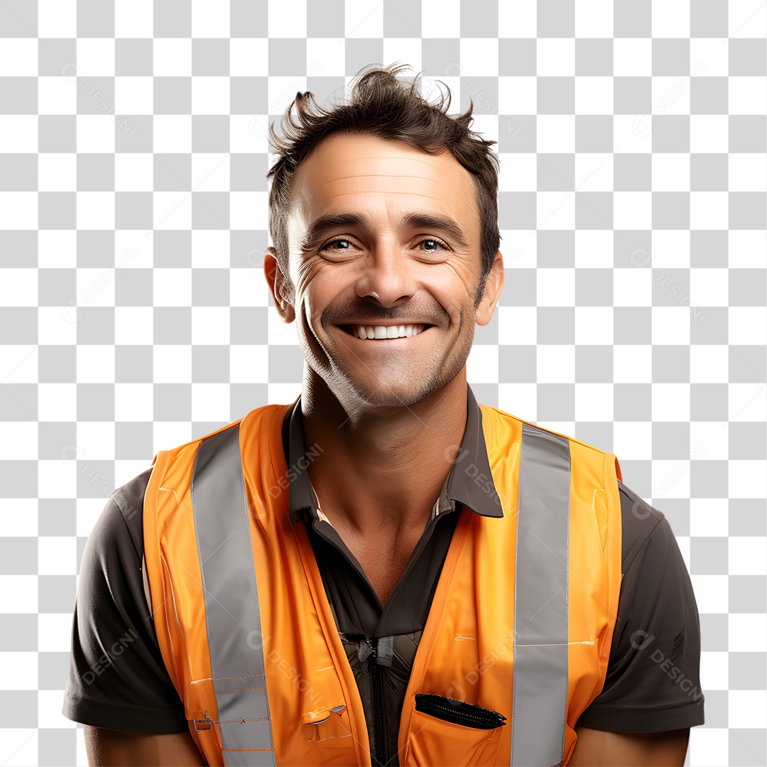 Homem de Uniforme Para Dirigir Caminhão de Entregas PNG Transparente