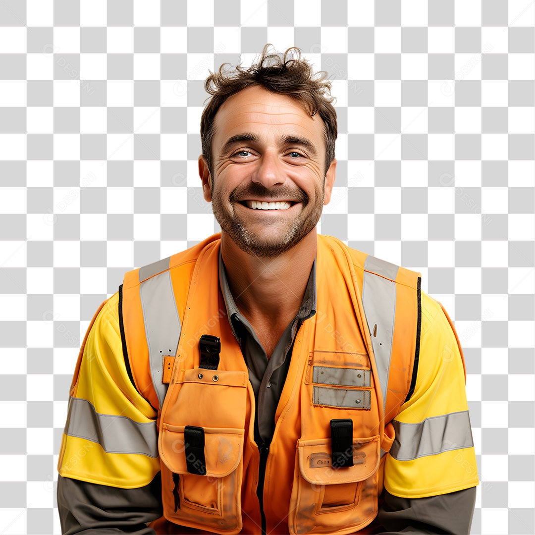 Homem de Uniforme Para Dirigir Caminhão de Entregas PNG Transparente