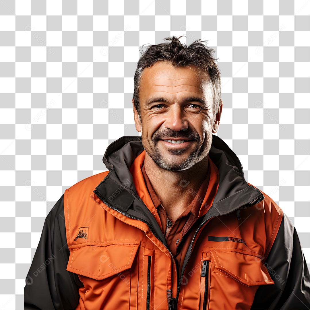 Homem de Uniforme Para Dirigir Caminhão de Entregas PNG Transparente