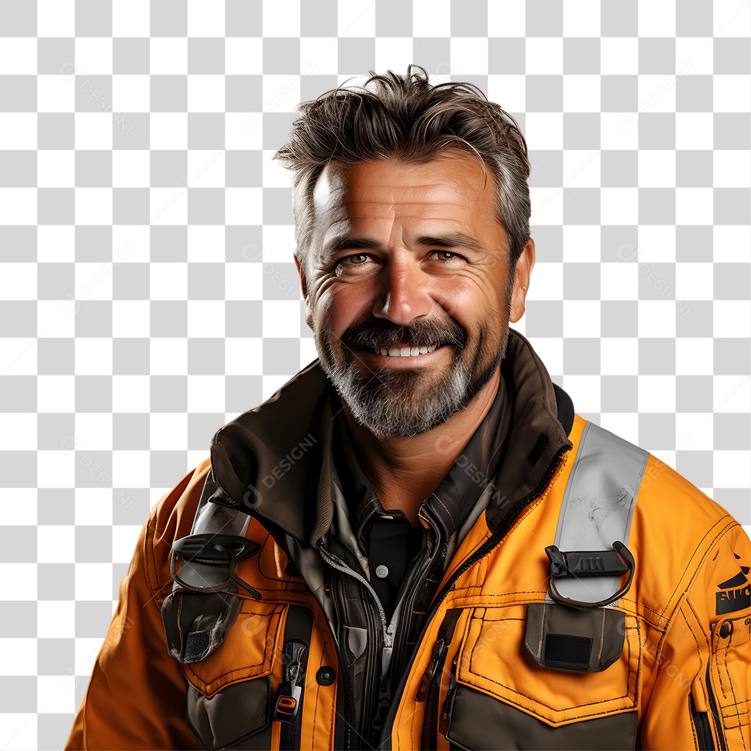 Homem de Uniforme Para Dirigir Caminhão de Entregas PNG Transparente