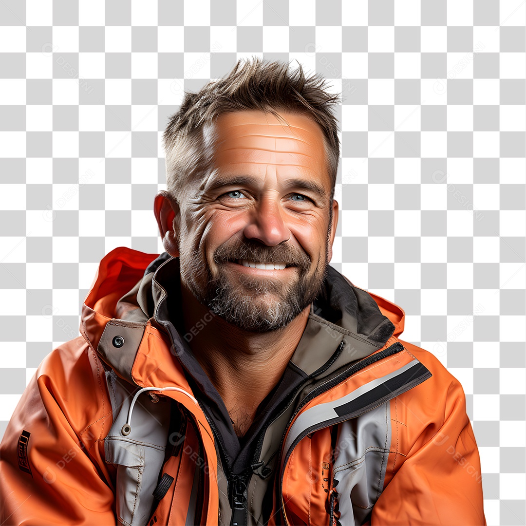 Homem de Uniforme Para Dirigir Caminhão de Entregas PNG Transparente