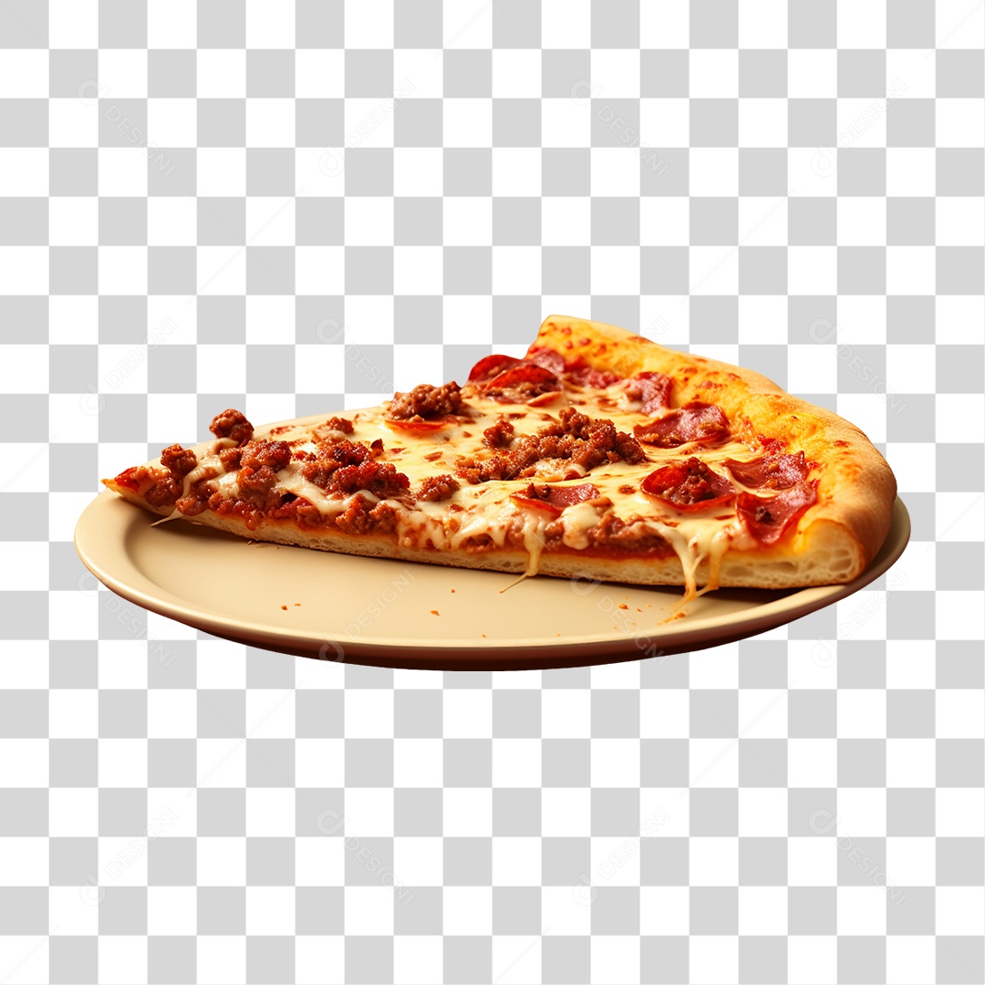 Fatia de Pizza Vários Sabores PNG Transparente