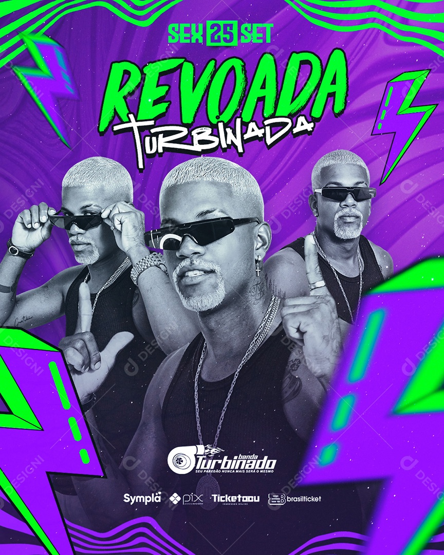 Flyer Feed Revoada Turbinada Social Media PSD Editável