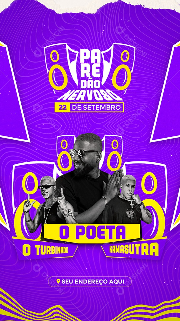 Social Media Flyer Story Paredão Nervoso O Poeta PSD Editável