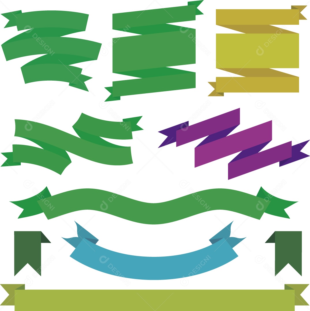 Conjunto de Fita de Etiqueta Ilustração Vetor EPS