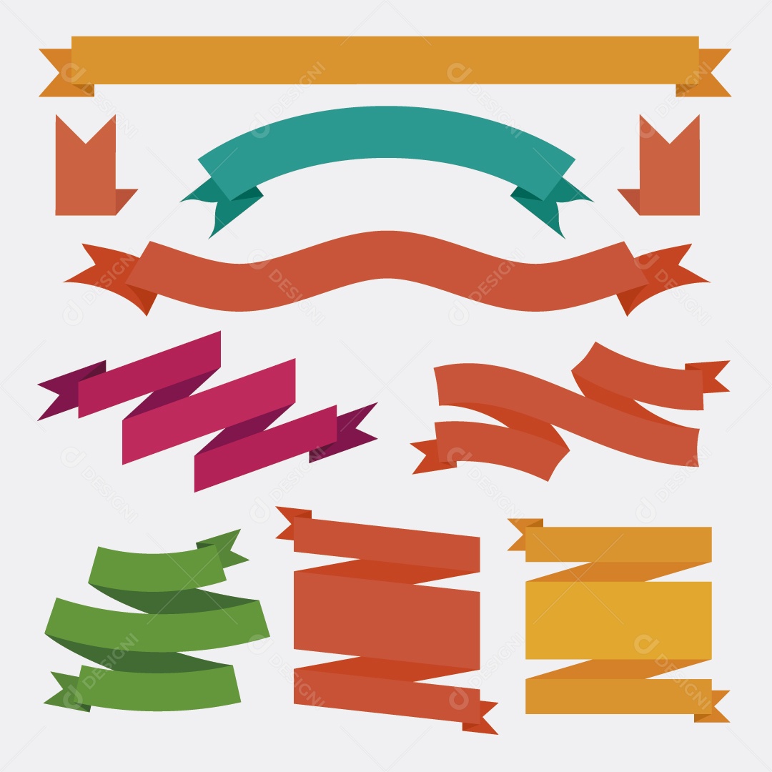 Conjunto de Fita de Etiqueta Ilustração Vetor EPS