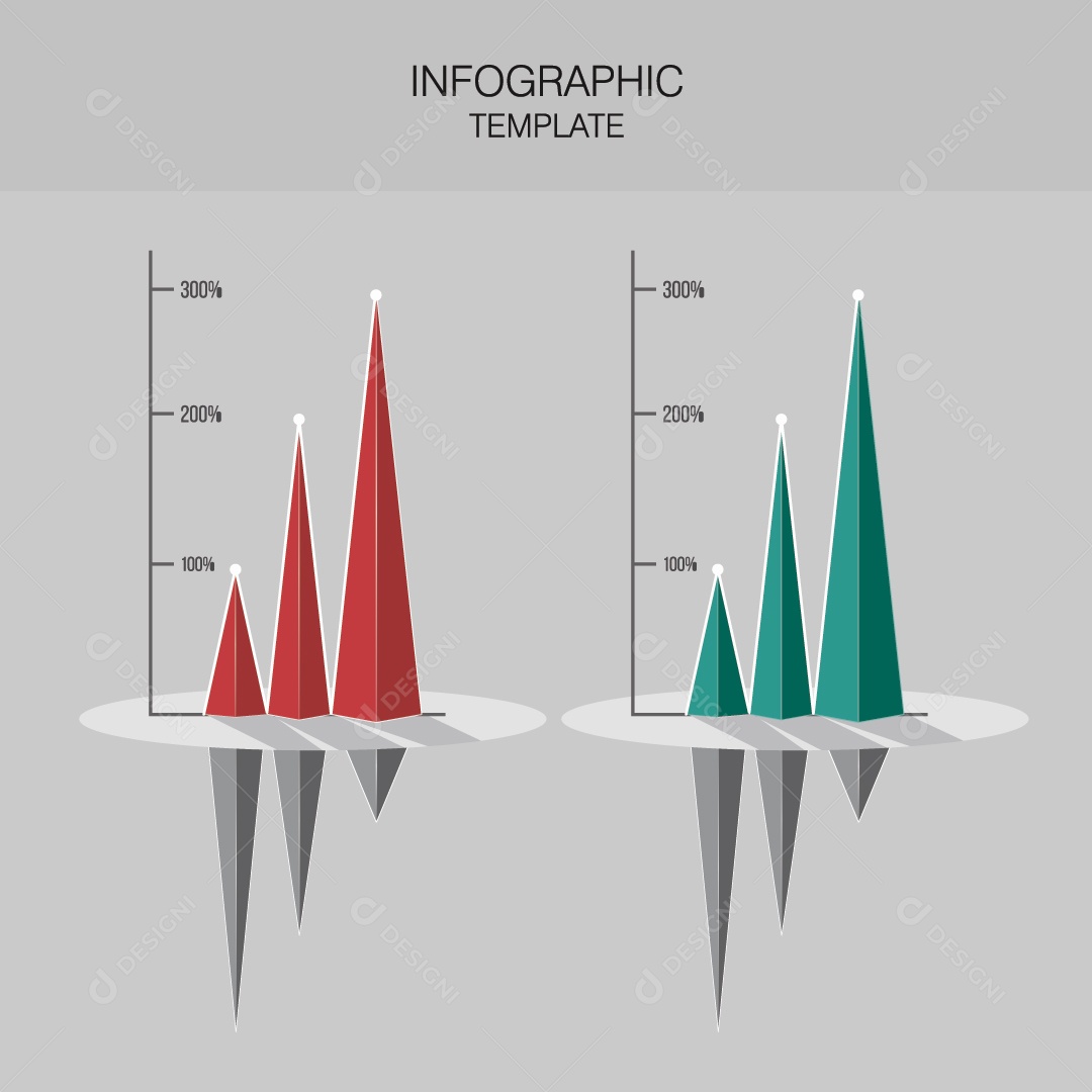 Modelo de Infográfico Ilustração Vetor EPS