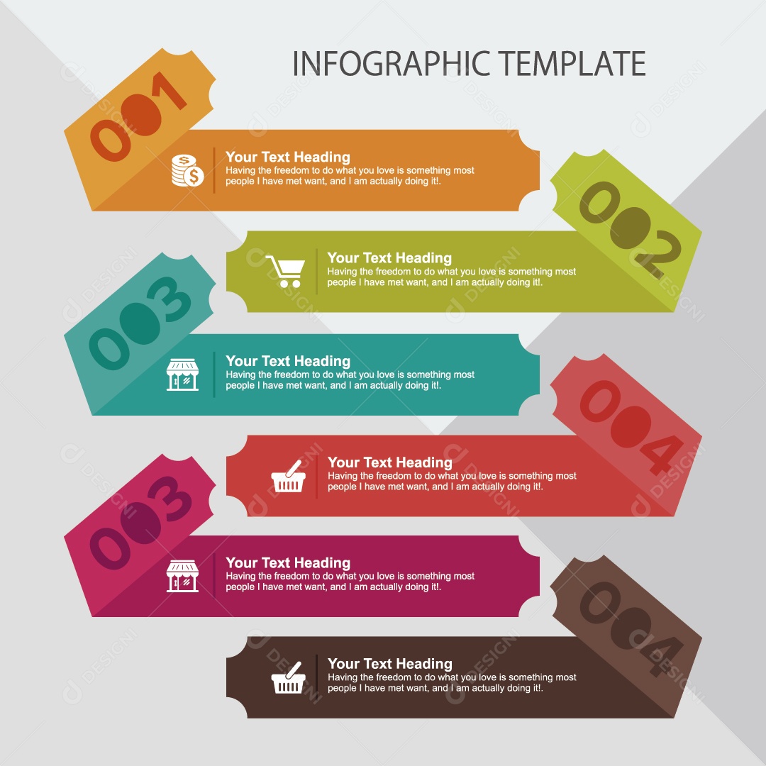 Modelo de Infográfico Ilustração Vetor EPS