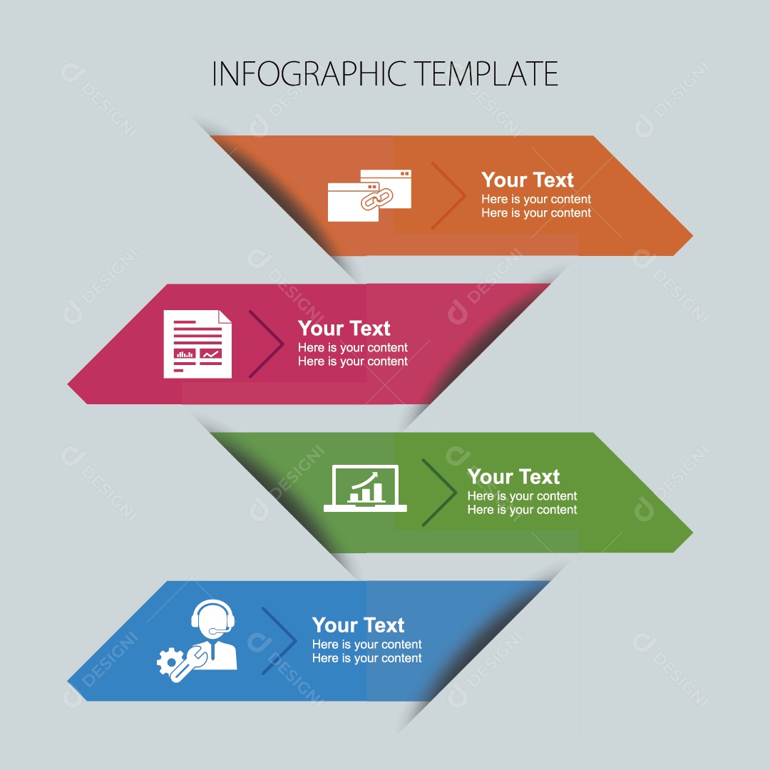 Modelo de Infográfico Ilustração Vetor EPS