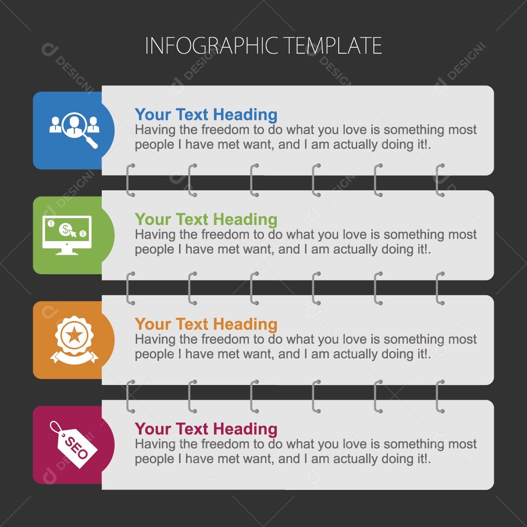 Modelo de Infográfico Ilustração Vetor EPS