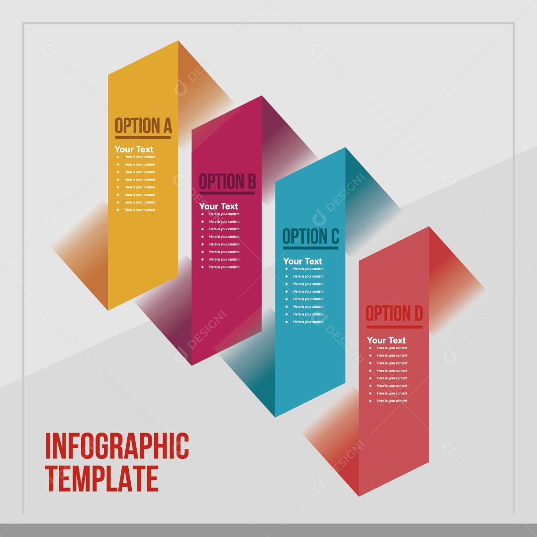 Modelo de Infográfico Ilustração Vetor EPS