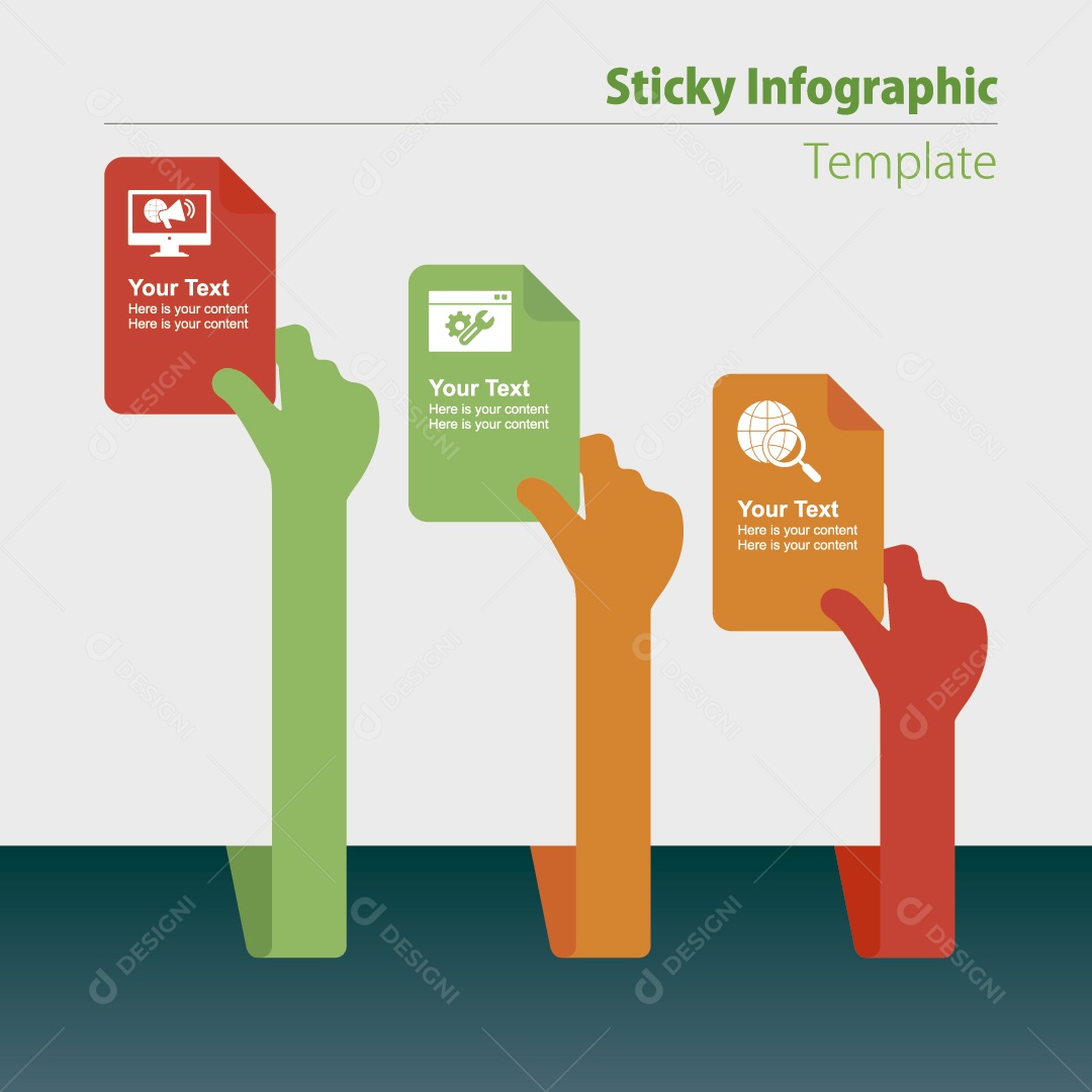 Modelo de Infográfico Ilustração Vetor EPS