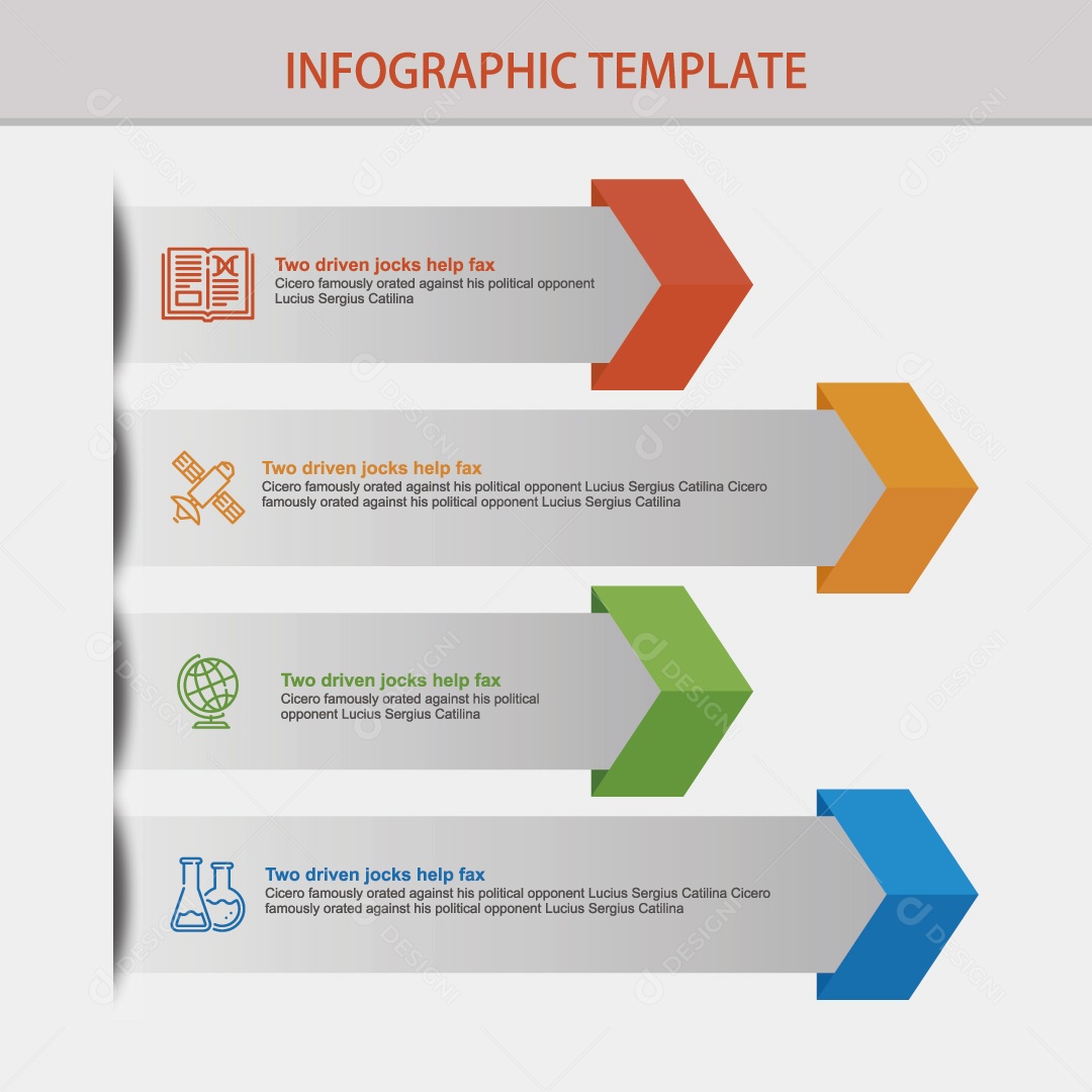 Modelo de Infográfico Ilustração Vetor EPS