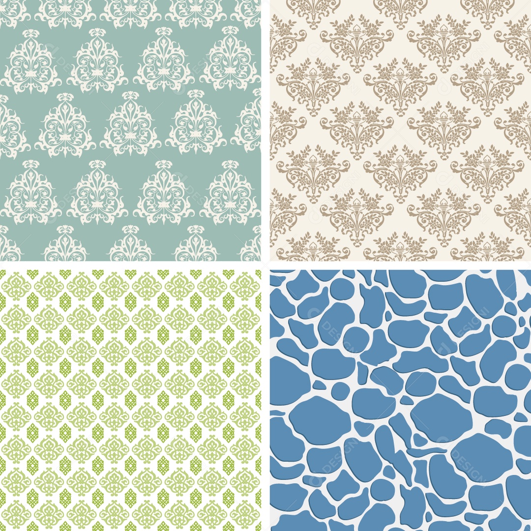 Conjunto de Padrões Ilustrações Vetor EPS