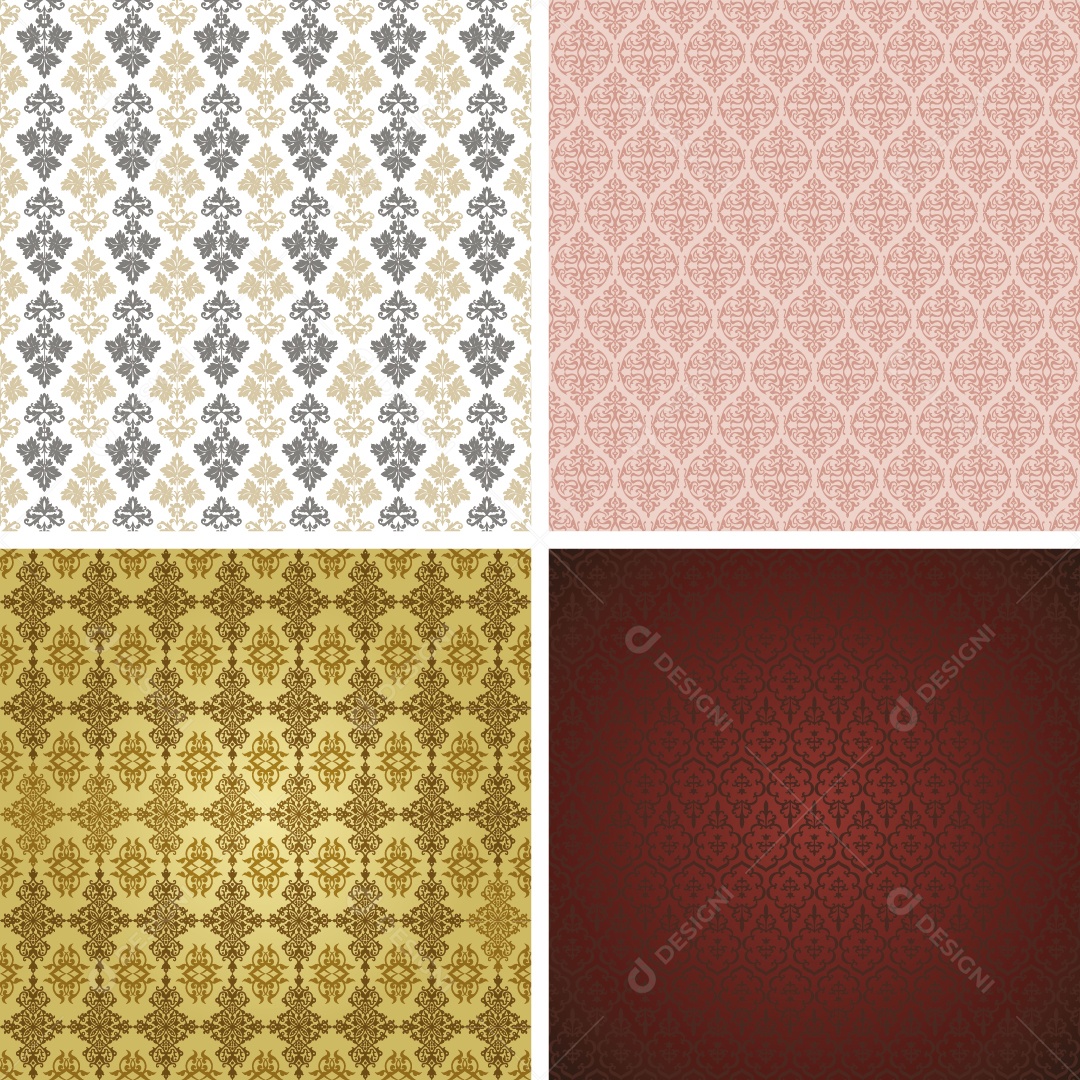 Conjunto de Padrões Ilustrações Vetor EPS