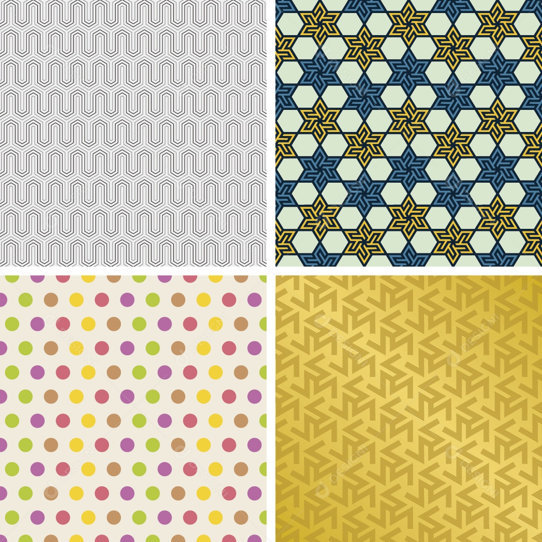Conjunto de Padrões Ilustrações Vetor EPS