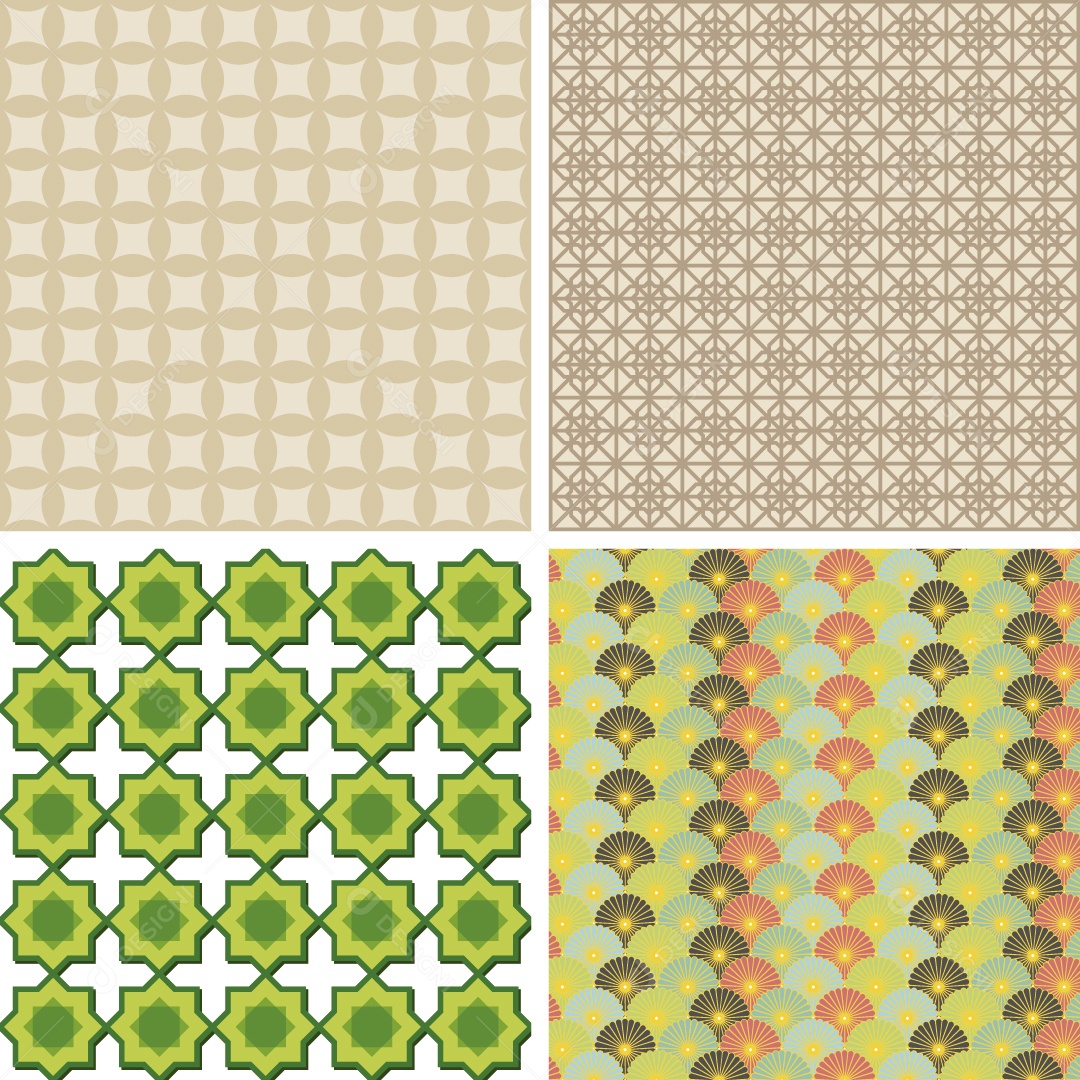 Conjunto de Padrões Ilustrações Vetor EPS