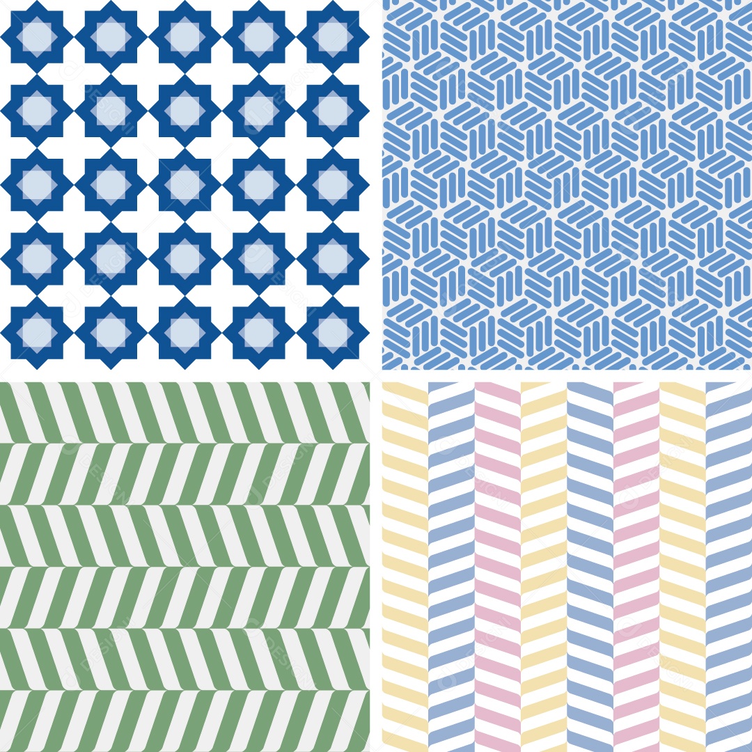 Conjunto de Padrões Ilustrações Vetor EPS