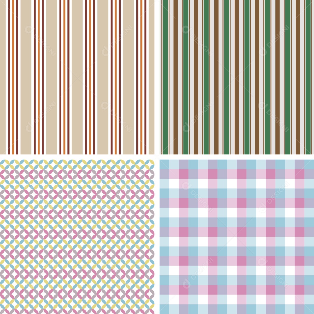 Conjunto de Padrões Ilustrações Vetor EPS