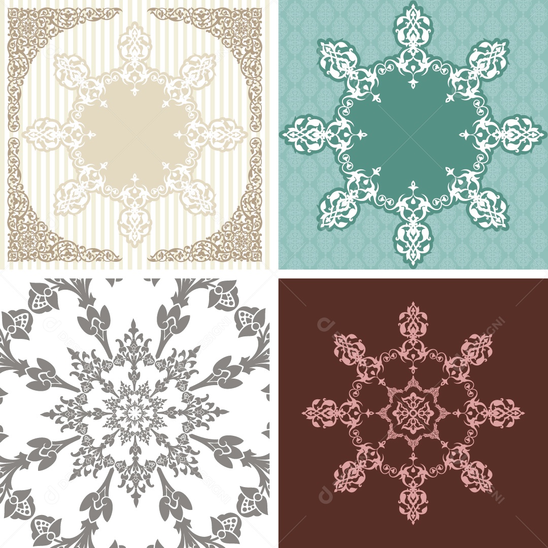 Conjunto de Padrões Ilustrações Vetor EPS