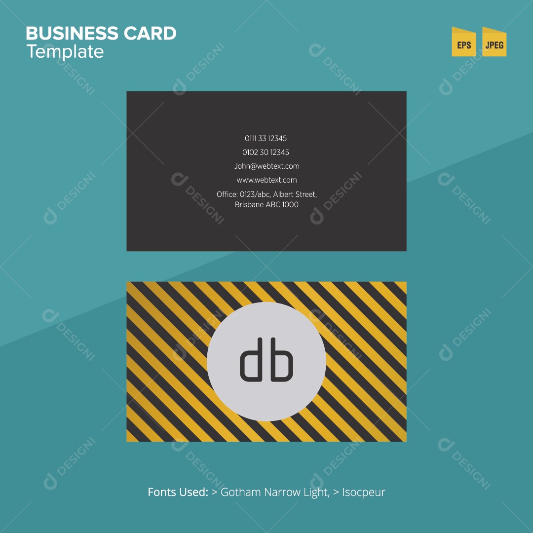 Modelo de Cartão de Visita Frente e Verso EPS Editável