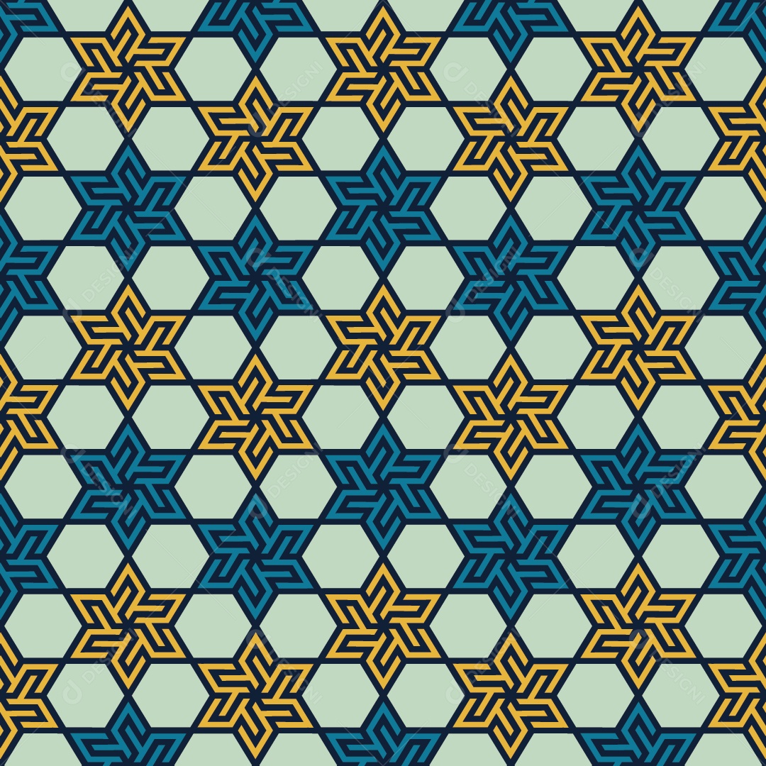 Padrão Geométrico de Flores Ilustração Vetor EPS