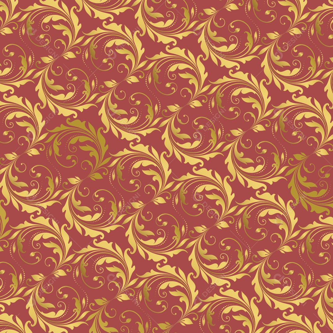 Padrão de Plantas Ilustração Vetor EPS