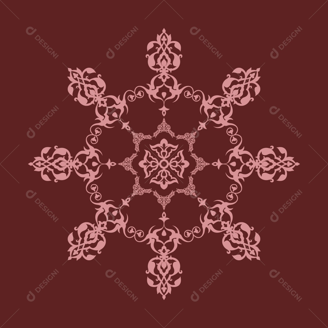 Padrão Ornamental Ilustração Vetor EPS