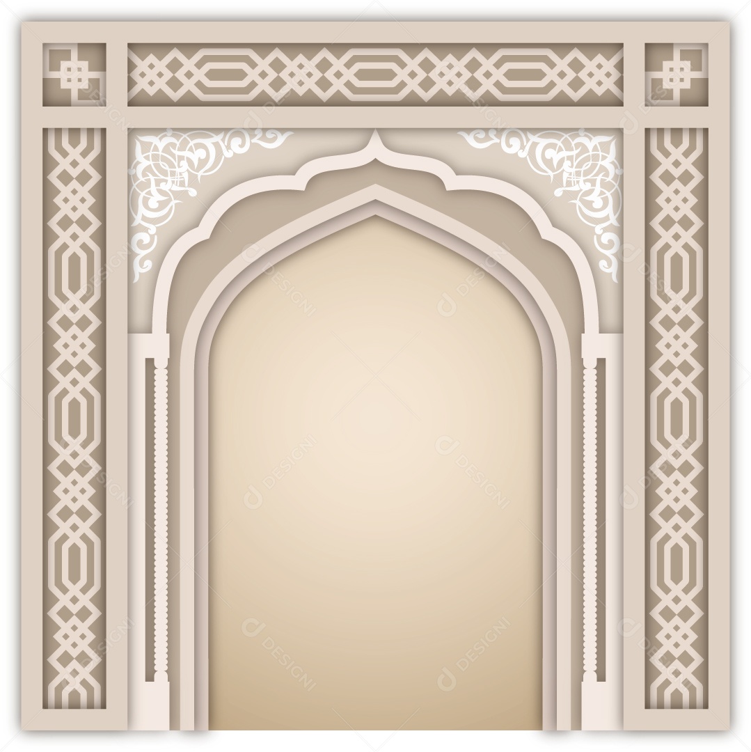 Modelo de Arco Islâmico Vetor EPS