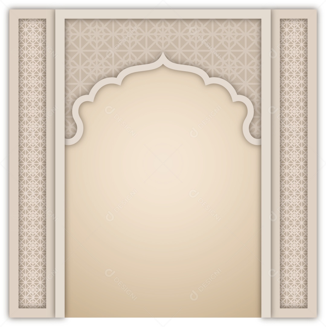 Modelo de Arco Islâmico Vetor EPS