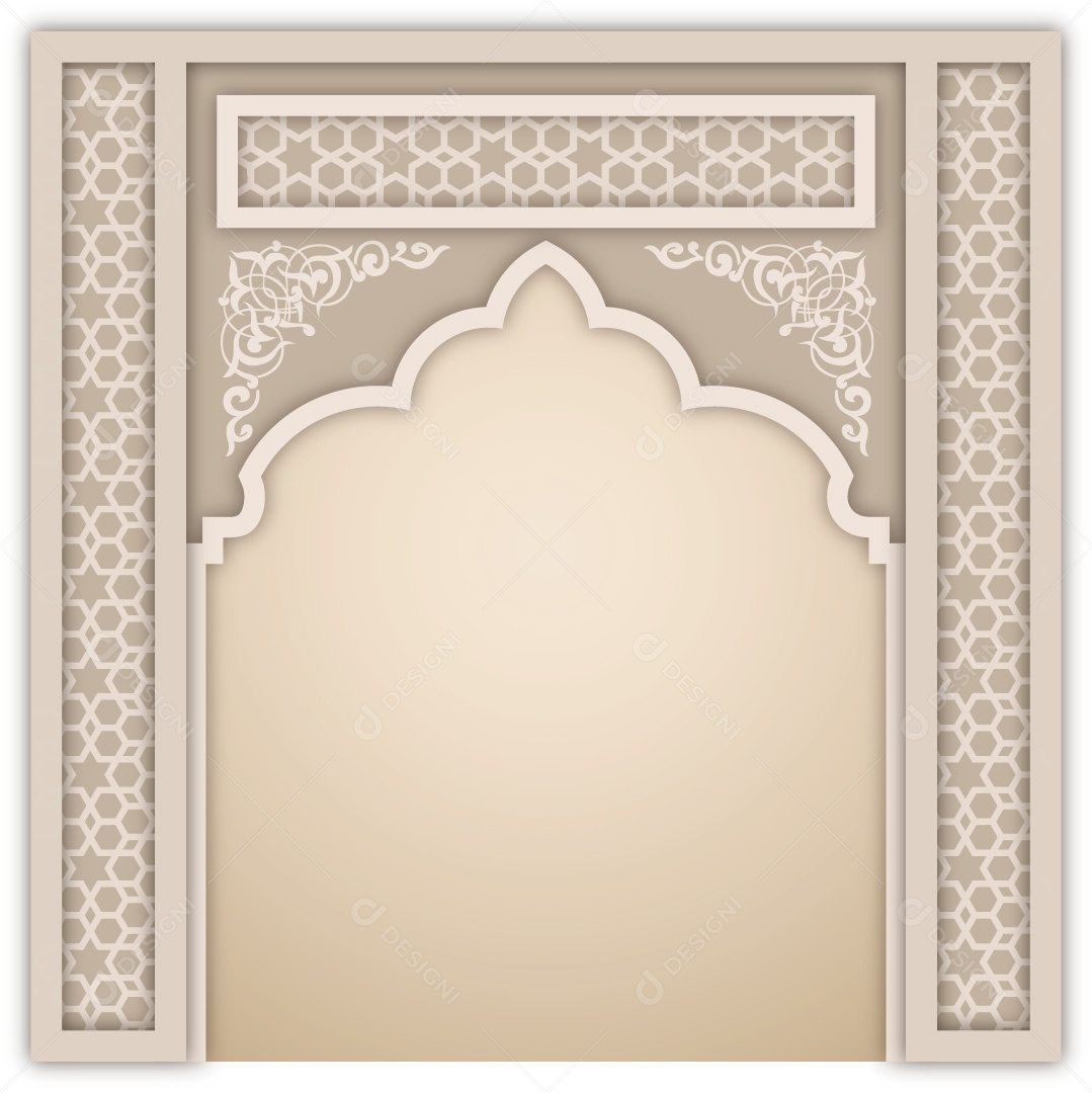 Modelo de Arco Islâmico Vetor EPS