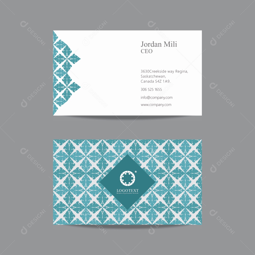 Modelo de Cartão de Visita Frente e Verso EPS Editável