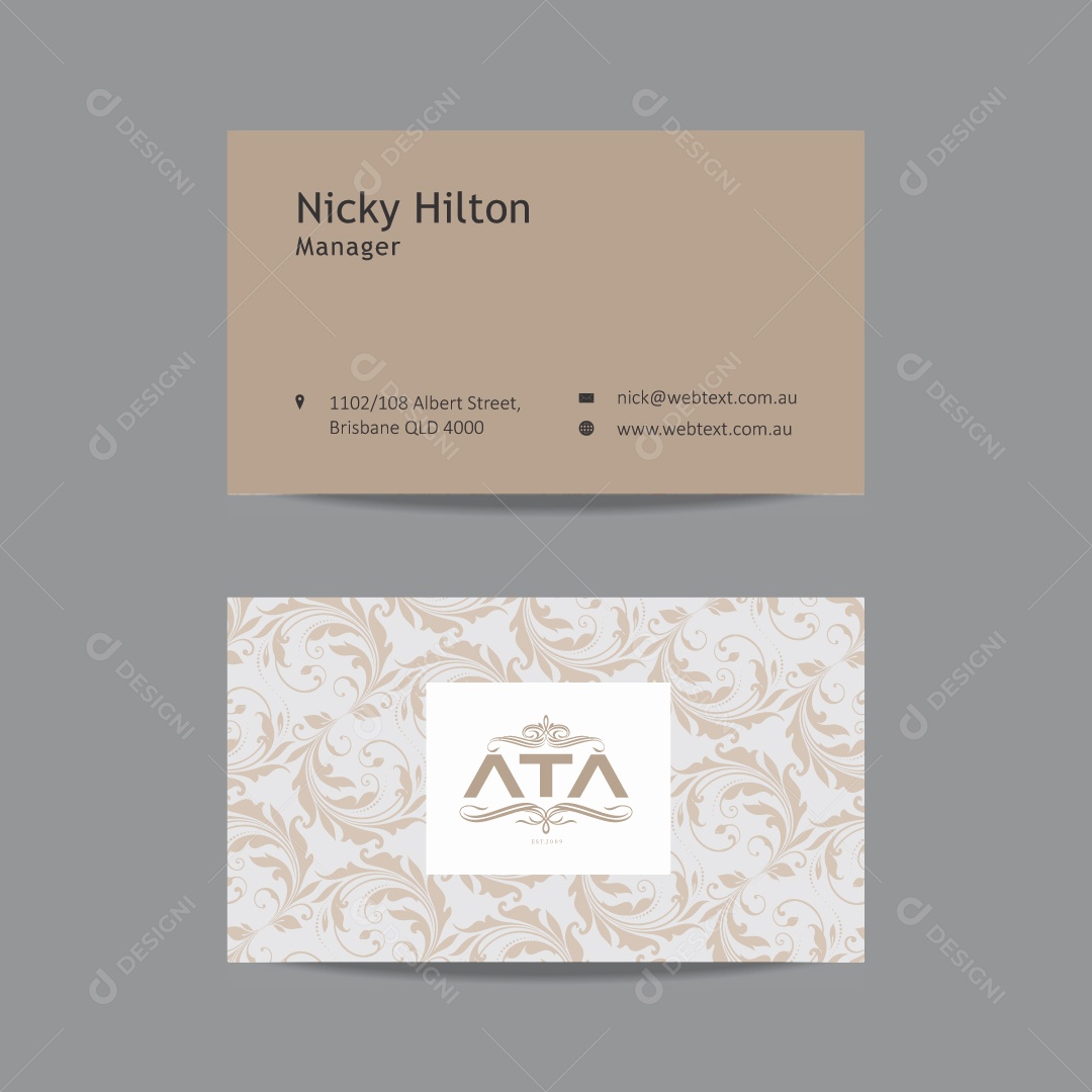 Modelo de Cartão de Visita Frente e Verso EPS Editável