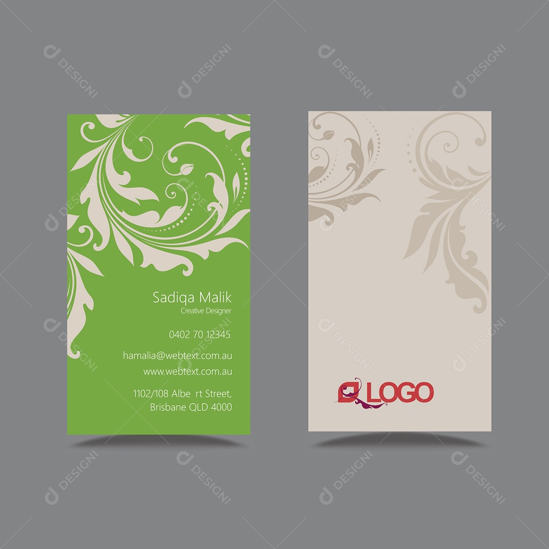 Modelo de Cartão de Visita Frente e Verso EPS Editável