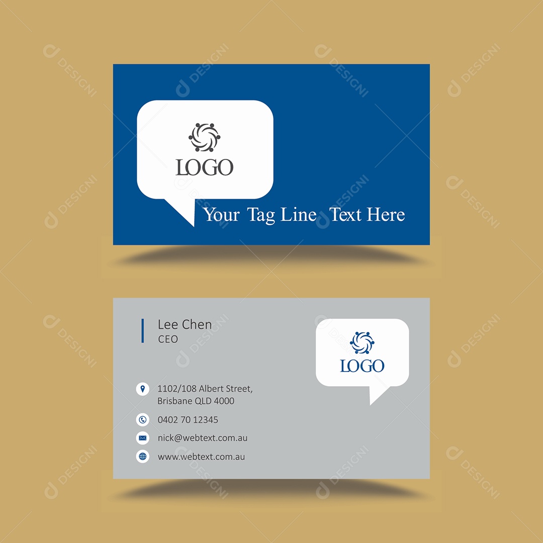 Modelo de Cartão de Visita Frente e Verso EPS Editável