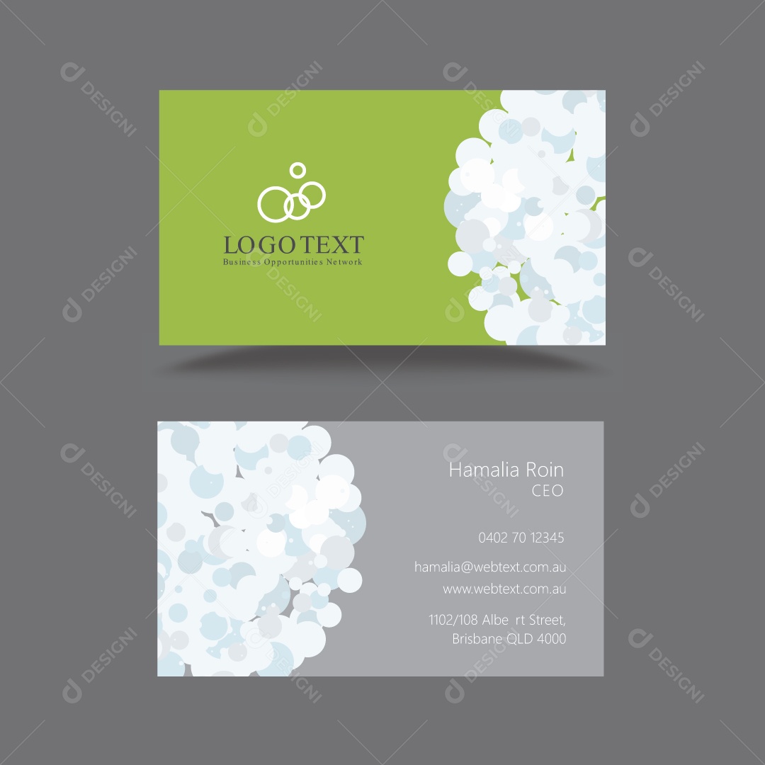 Modelo de Cartão de Visita Frente e Verso EPS Editável